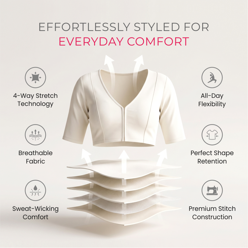 Rozana Cotton Short Sleeve Blouse - Photo 4