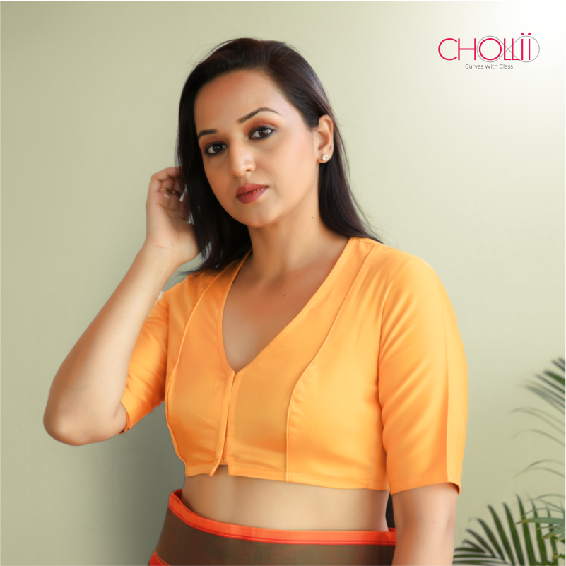 Haldi Rozana Cotton Short Sleeve Blouse